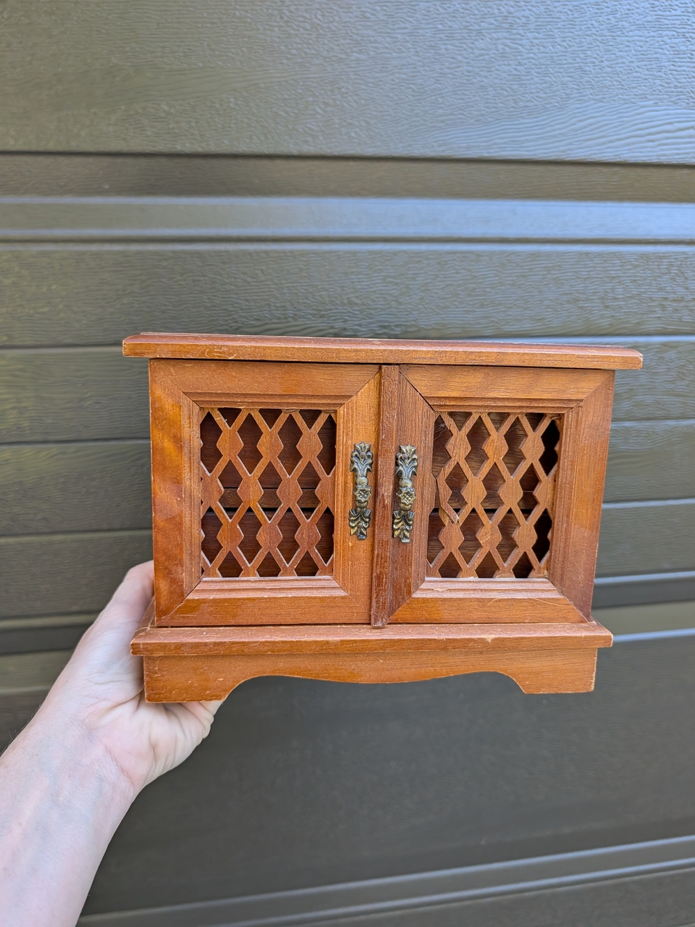 Vintage Wooden Jewelry Box